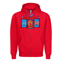 Red American mom Zipper Hoodie - Neo Western