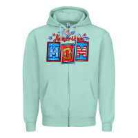 Seafoam American mom Zipper Hoodie - Neo Western