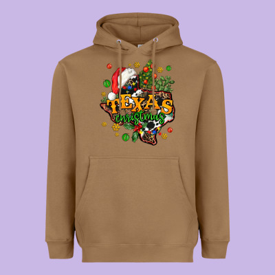 Texas Christmas Heavyweight Hoodie Designed By Adodesignshop