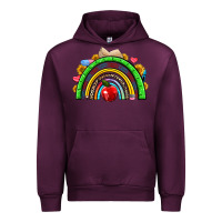 Mauve Wine school rainbow Urban Hoodie - NancyCooperArtShop
