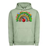 Pigment Oil Green school rainbow Urban Hoodie - NancyCooperArtShop