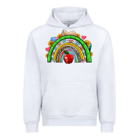 White school rainbow Urban Hoodie - NancyCooperArtShop