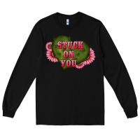 Black valentine's day stuck on you heart sunflowers Long Sleeve Tee - RanaPortraitStore