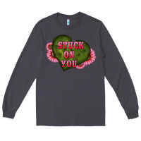 Smoke valentine's day stuck on you heart sunflowers Long Sleeve Tee - RanaPortraitStore
