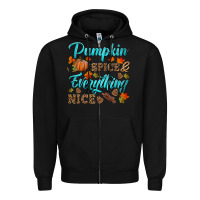 Black pumpkin spice everything nice Zipper Hoodie - HRA Design Shop