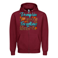 Burgundy pumpkin spice everything nice Zipper Hoodie - HRA Design Shop