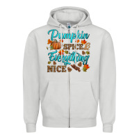 Dove Grey pumpkin spice everything nice Zipper Hoodie - HRA Design Shop