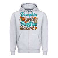 Heather Grey pumpkin spice everything nice Zipper Hoodie - HRA Design Shop