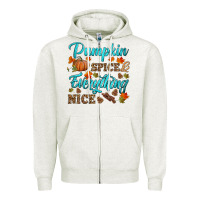 Oatmeal Heather pumpkin spice everything nice Zipper Hoodie - HRA Design Shop