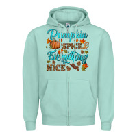 Seafoam pumpkin spice everything nice Zipper Hoodie - HRA Design Shop