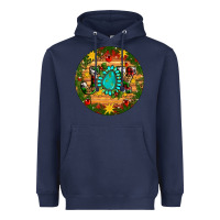 Navy Christmas gemstone joy ornament Heavyweight Hoodie - Artiststas