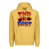 Antique Gold two fast boys birthday racing car Premium Hoodie - MaliasSmallBusiness