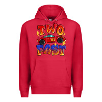 Cardinal two fast boys birthday racing car Premium Hoodie - MaliasSmallBusiness
