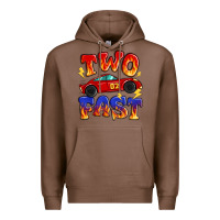 Chestnut two fast boys birthday racing car Premium Hoodie - MaliasSmallBusiness