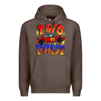 Coffee two fast boys birthday racing car Premium Hoodie - MaliasSmallBusiness