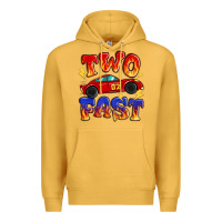 Mustard two fast boys birthday racing car Premium Hoodie - MaliasSmallBusiness
