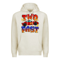 Oatmeal Heather two fast boys birthday racing car Premium Hoodie - MaliasSmallBusiness