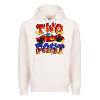 Pale Pink two fast boys birthday racing car Premium Hoodie - MaliasSmallBusiness
