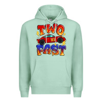Seafoam two fast boys birthday racing car Premium Hoodie - MaliasSmallBusiness