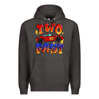 Smoke two fast boys birthday racing car Premium Hoodie - MaliasSmallBusiness