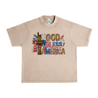 French Oak god  bless america with cross Urban Heavy Tee - RanaPortraitStore