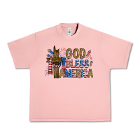 Salmon god  bless america with cross Urban Heavy Tee - RanaPortraitStore