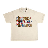 Sandshell god  bless america with cross Urban Heavy Tee - RanaPortraitStore