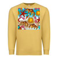 Antique Gold beach seamless pattern Premium Sweatshirt - BundleAndBundleShop