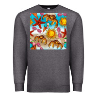Charcoal Heather beach seamless pattern Premium Sweatshirt - BundleAndBundleShop