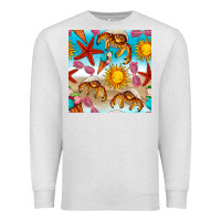 Oatmeal Heather beach seamless pattern Premium Sweatshirt - BundleAndBundleShop