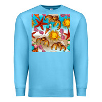 Ocean Blue beach seamless pattern Premium Sweatshirt - BundleAndBundleShop