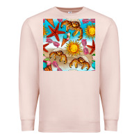 Pale Pink beach seamless pattern Premium Sweatshirt - BundleAndBundleShop