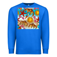 True Royal beach seamless pattern Premium Sweatshirt - BundleAndBundleShop