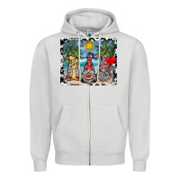 Dove Grey summer gnome mousepad Zipper Hoodie - SublimationCraftShop