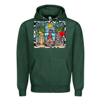 Sports Green summer gnome mousepad Zipper Hoodie - SublimationCraftShop