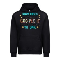 Black sometimes i just have to let god fix it cus if i f Urban Hoodie - MaliasSmallBusiness
