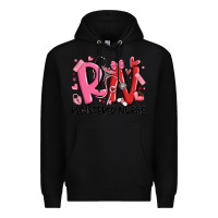 Black rn registered nurse valentines day Premium Hoodie - MaliasSmallBusiness