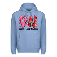 Colony Blue rn registered nurse valentines day Premium Hoodie - MaliasSmallBusiness