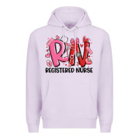 Lilac rn registered nurse valentines day Premium Hoodie - MaliasSmallBusiness