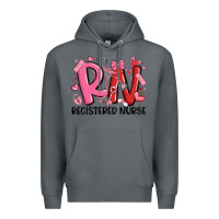 Rock rn registered nurse valentines day Premium Hoodie - MaliasSmallBusiness