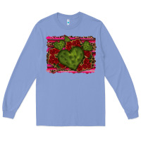 Colony Blue Valentine Cactus Heart with Roses Long Sleeve Tee - RanaPortraitStore