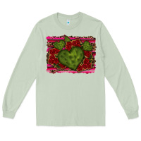 Matcha Valentine Cactus Heart with Roses Long Sleeve Tee - RanaPortraitStore