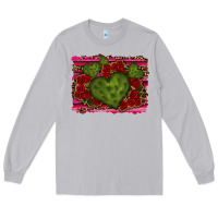 Moon Dust Valentine Cactus Heart with Roses Long Sleeve Tee - RanaPortraitStore