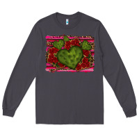 Smoke Valentine Cactus Heart with Roses Long Sleeve Tee - RanaPortraitStore
