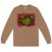 Toasted Coconut Valentine Cactus Heart with Roses Long Sleeve Tee - RanaPortraitStore