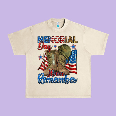 Memorial Day Honor Remember Urban Heavy Tee Designed By Ranaportraitstore