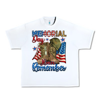 White memorial day honor remember Urban Heavy Tee - RanaPortraitStore