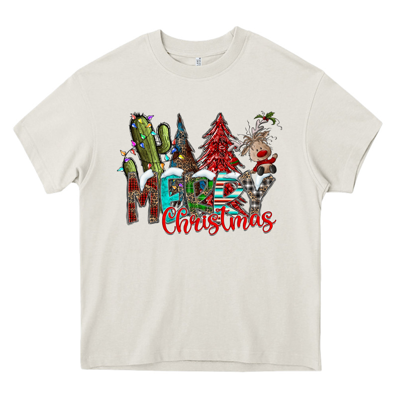 Merry Christmas Heavy Core Tee by CowhideDigitalArt | Teevron