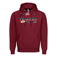 Burgundy American Teacher 4th of July Zipper Hoodie - CowGirlArtShop