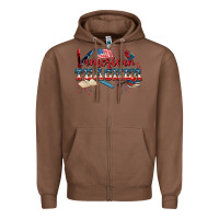 Chestnut American Teacher 4th of July Zipper Hoodie - CowGirlArtShop